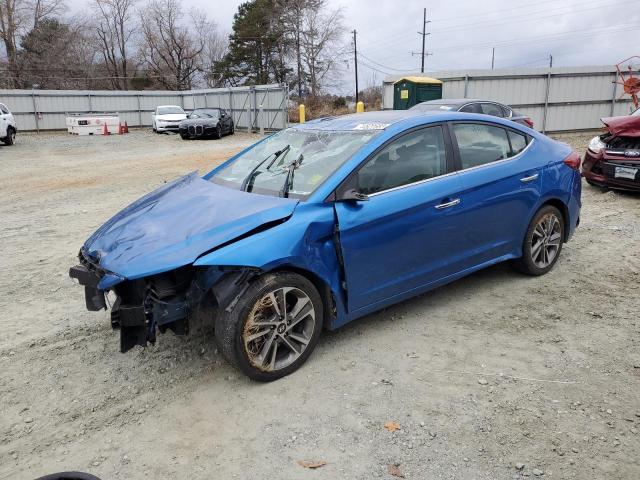 5NPD84LFXHH059623 - 2017 HYUNDAI ELANTRA SE BLUE photo 1