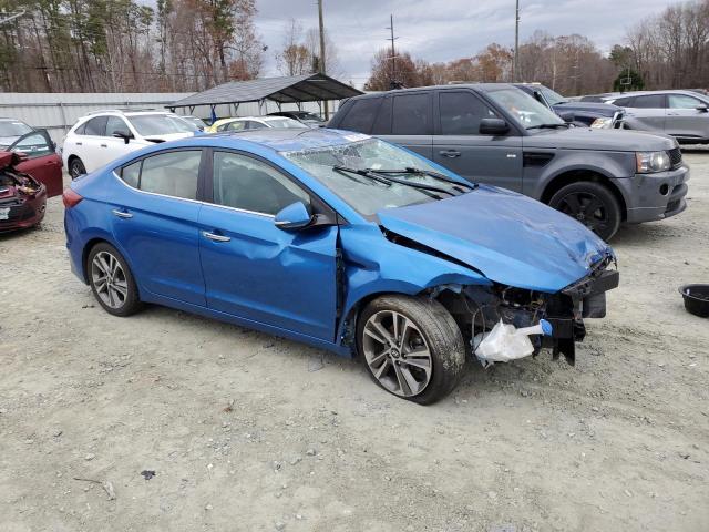 5NPD84LFXHH059623 - 2017 HYUNDAI ELANTRA SE BLUE photo 4