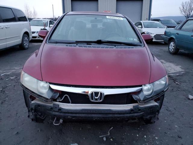 2HGFA16528H519804 - 2008 HONDA CIVIC LX BURGUNDY photo 5