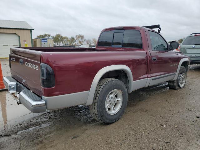 1B7GG26N8YS795890 - 2000 DODGE DAKOTA MAROON photo 3