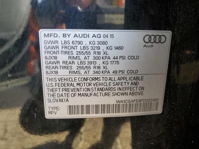 WA1CGAFE9FD022463 - 2015 AUDI Q7 PREMIUM BLACK photo 12