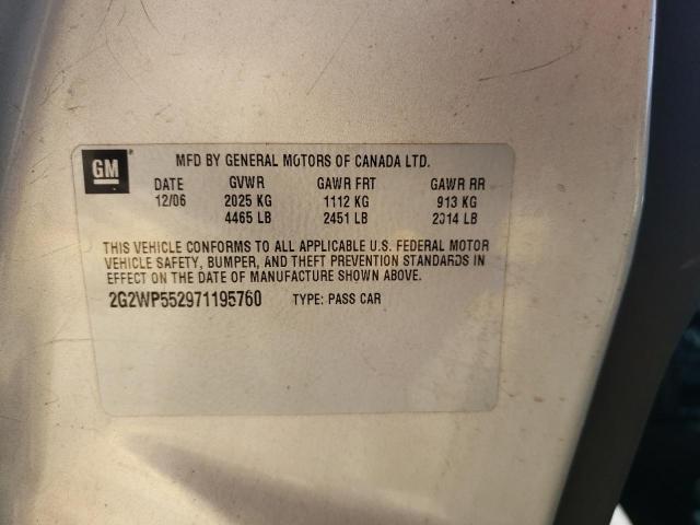 2G2WP552971195760 - 2007 PONTIAC GRAND PRIX 银色 照片 12