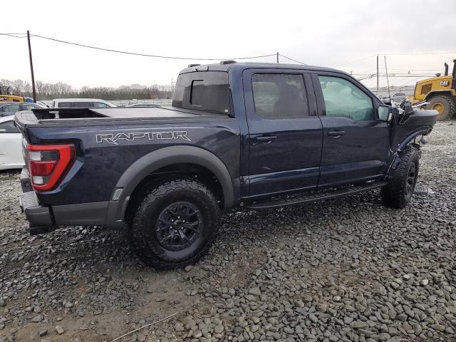 1FTFW1RG0PFB74866 - 2023 FORD F150 RAPTOR BLUE photo 3