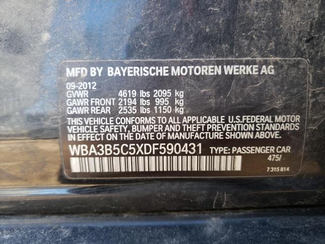 WBA3B5C5XDF590431 - 2013 BMW 328 XI SULEV BLACK photo 12