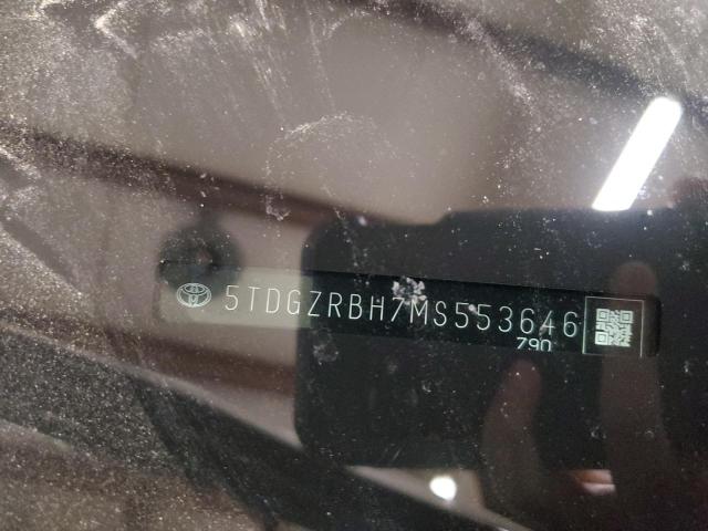 5TDGZRBH7MS553646 - 2021 TOYOTA HIGHLANDER XLE BLACK photo 13