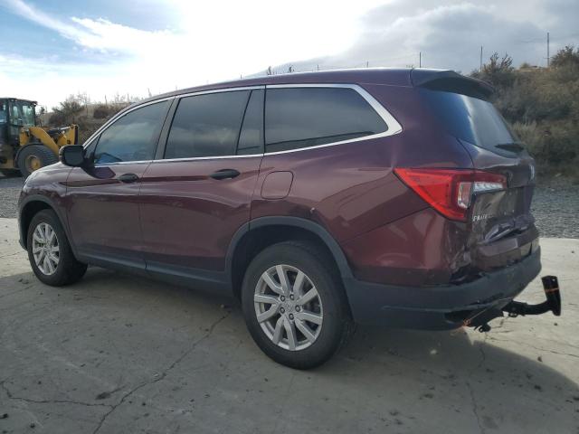 5FNYF6H13KB066208 - 2019 HONDA PILOT LX BURGUNDY photo 2