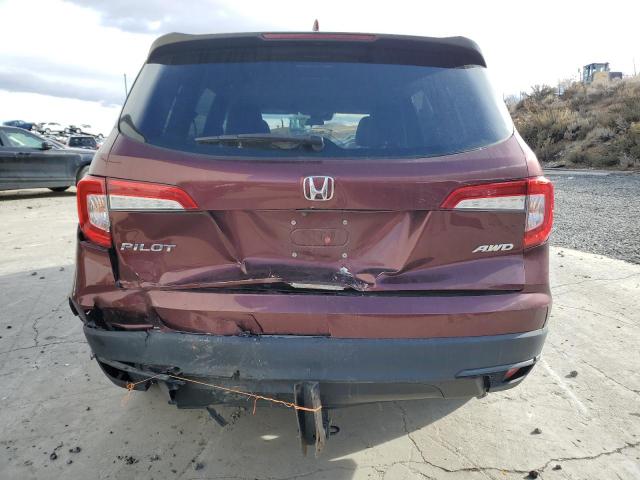 5FNYF6H13KB066208 - 2019 HONDA PILOT LX BURGUNDY photo 6