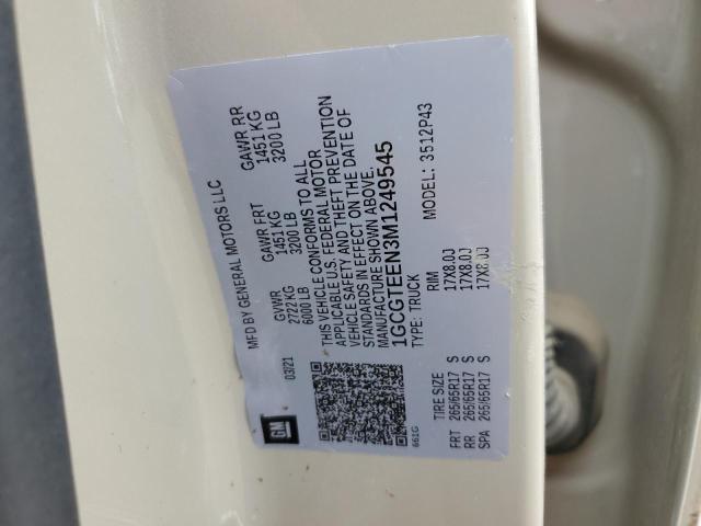 1GCGTEEN3M1249545 - 2021 CHEVROLET COLORADO ZR2 TAN photo 13