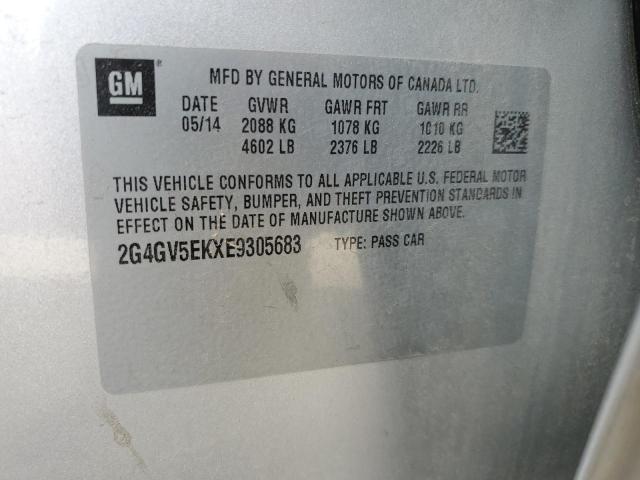 2G4GV5EKXE9305683 - 2014 BUICK REGAL 灰色 照片 12