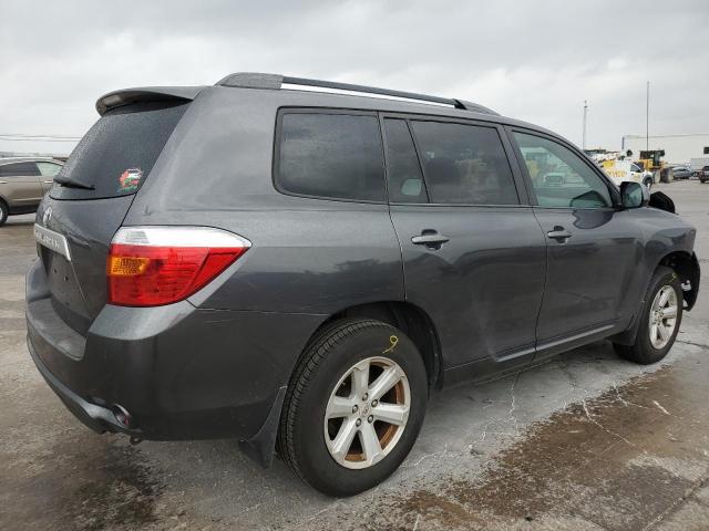 5TDZK3EH6AS022911 - 2010 TOYOTA HIGHLANDER CHARCOAL photo 3