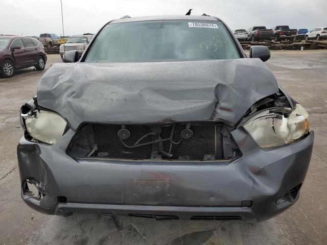 5TDZK3EH6AS022911 - 2010 TOYOTA HIGHLANDER CHARCOAL photo 5