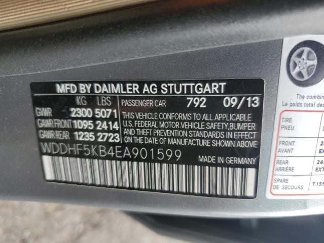 WDDHF5KB4EA901599 - 2014 MERCEDES-BENZ E 350 GRAY photo 12