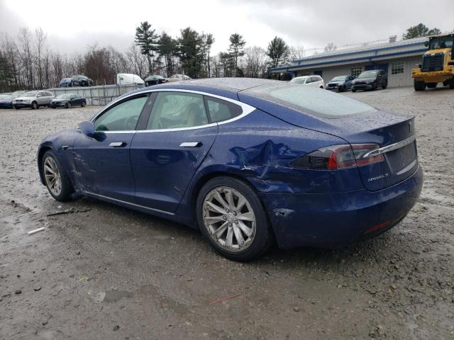 5YJSA1E21HF224283 - 2017 TESLA MODEL S ლურჯი ფოტო 2
