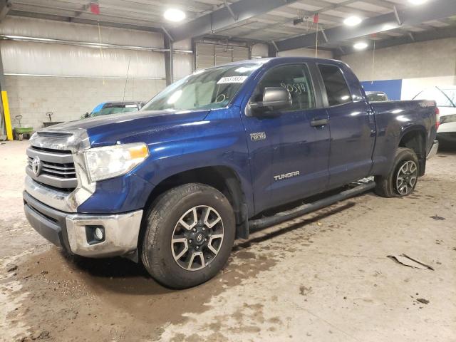 5TFUY5F16EX408900 - 2014 TOYOTA TUNDRA DOUBLE CAB SR/SR5 BLUE photo 1