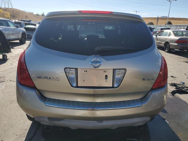 JN8AZ08W36W523171 - 2006 NISSAN MURANO SL GOLD photo 6