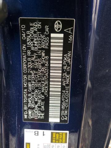 JTKDE3B70A0318418 - 2010 TOYOTA SCION TC 蓝色 照片 12