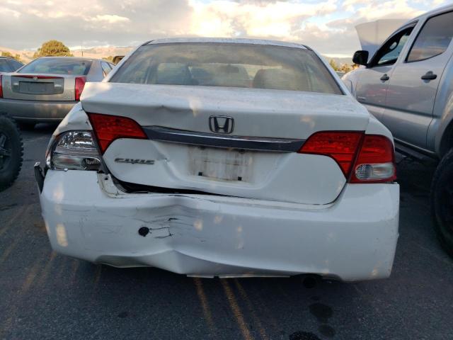 19XFA16889E006708 - 2009 HONDA CIVIC EX WHITE photo 6