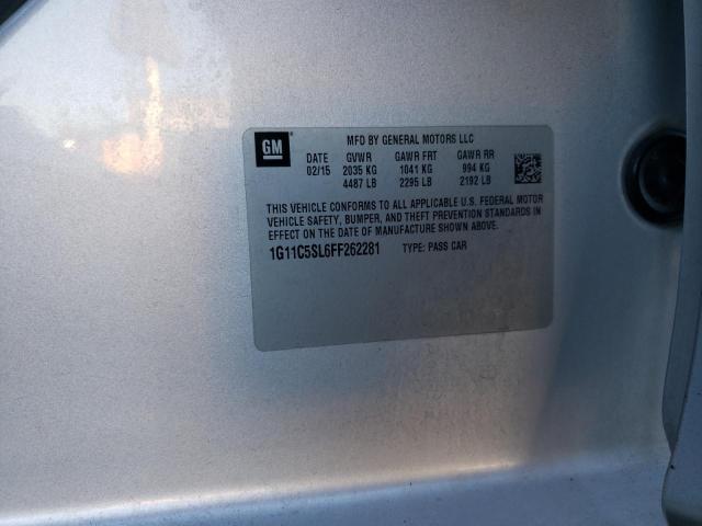 1G11C5SL6FF262281 - 2015 CHEVROLET MALIBU 1LT Gümüş foto 13