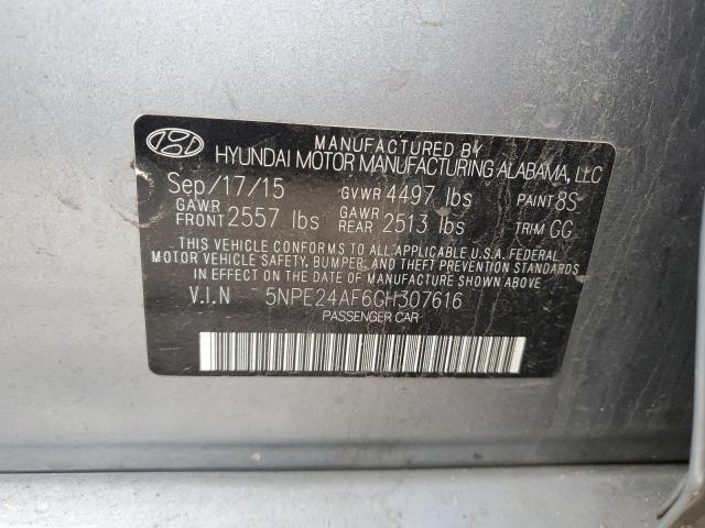 5NPE24AF6GH307616 - 2016 HYUNDAI SONATA SE GRAY photo 12