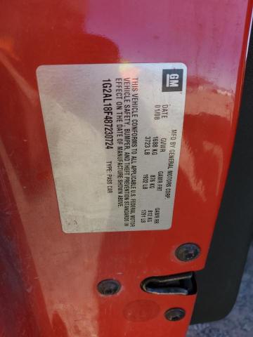 1G2AL18F487230724 - 2008 PONTIAC G5 Rouge photo 12