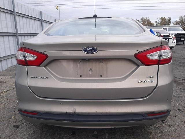 3FA6P0LU9FR173471 - 2015 FORD FUSION SE HYBRID GOLD photo 6