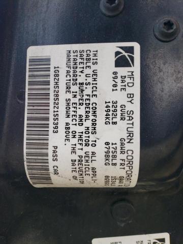 1G8ZH52852Z155393 - 2002 SATURN SL1 SILVER photo 12