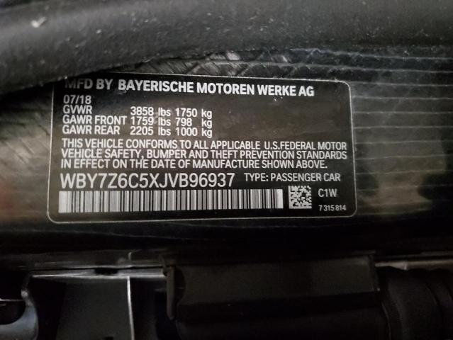 WBY7Z6C5XJVB96937 - 2018 BMW I3 S BEV BLUE photo 12