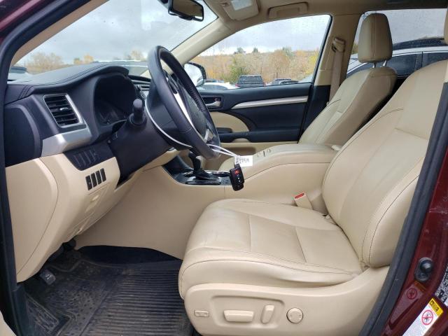 5TDJKRFH7FS124742 - 2015 TOYOTA HIGHLANDER XLE MAROON photo 7