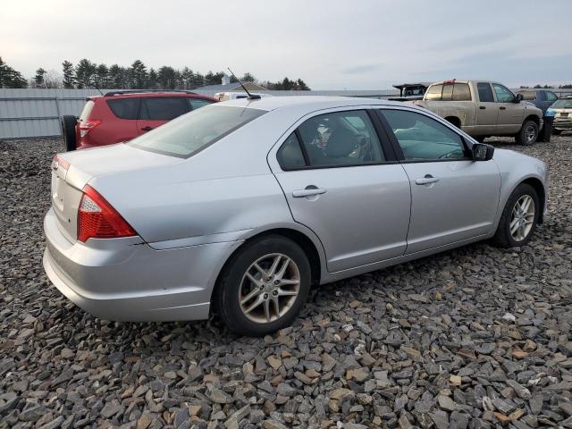 3FAHP0GA5CR386289 - 2012 FORD FUSION S SILVER photo 3