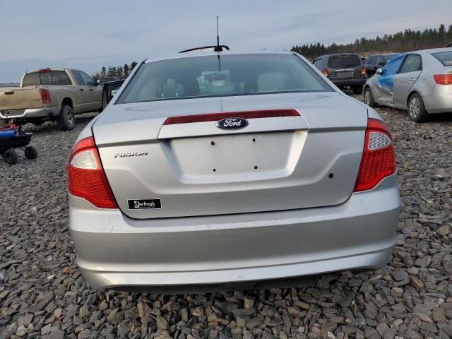 3FAHP0GA5CR386289 - 2012 FORD FUSION S SILVER photo 6