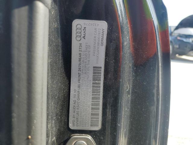 WAUCGAFH3BN007622 - 2011 AUDI S5 PREMIUM PLUS შავი ფოტო 12