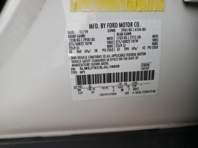 5LM5J7XC8LGL19808 - 2020 LINCOLN AVIATOR RESERVE WHITE photo 13