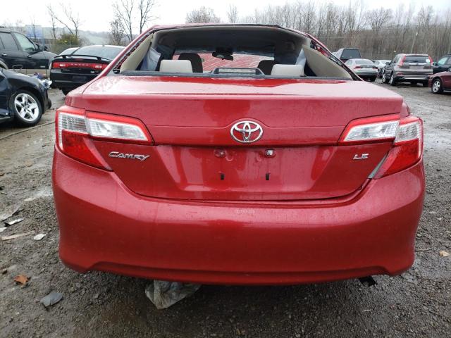 4T1BF1FK4CU520877 - 2012 TOYOTA CAMRY BASE RED photo 6