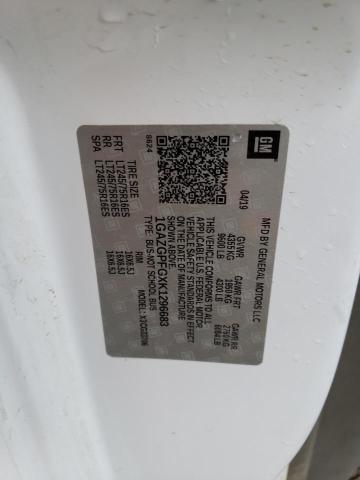 1GAZGPFGXK1296683 - 2019 CHEVROLET EXPRESS G3 LT WHITE photo 13