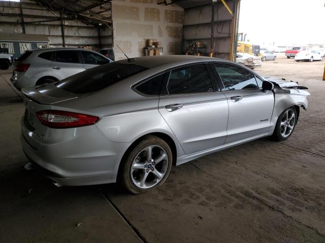 3FA6P0LU0ER111908 - 2014 FORD FUSION SE HYBRID SILVER photo 3