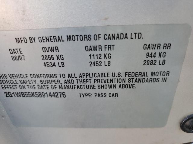 2G1WB55K589144276 - 2008 CHEVROLET IMPALA LS BEIGE photo 13