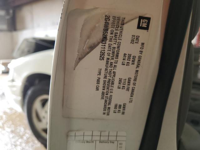 2G4WB52K031112625 - 2003 BUICK REGAL LS 白色 照片 12