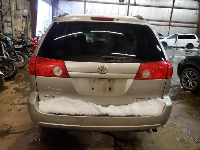 5TDZK23C78S130269 - 2008 TOYOTA SIENNA CE SILVER photo 6