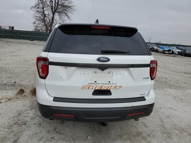 1FM5K8AR9JGC75110 - 2018 FORD EXPLORER POLICE INTERCEPTOR أبيض صورة 6