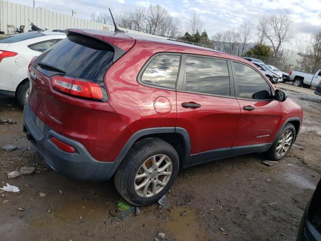 1C4PJLAB8FW616676 - 2015 JEEP CHEROKEE SPORT RED photo 3