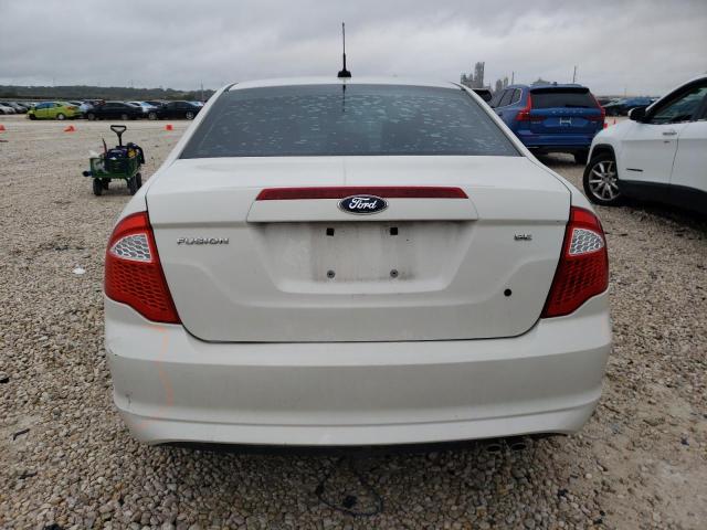 3FAHP0HAXCR378171 - 2012 FORD FUSION SE WHITE photo 6