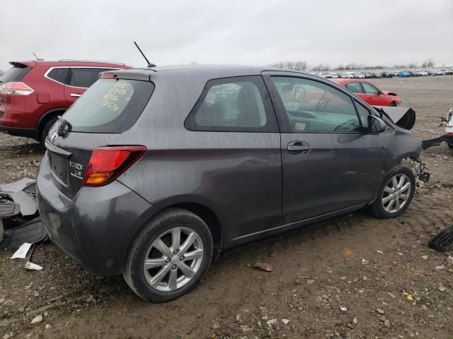 VNKJTUD39FA024072 - 2015 TOYOTA YARIS GRAY photo 3