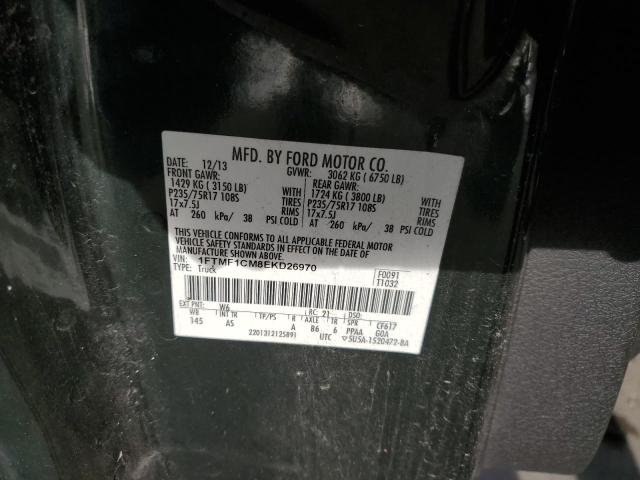 1FTMF1CM8EKD26970 - 2014 FORD F150 BLACK photo 12