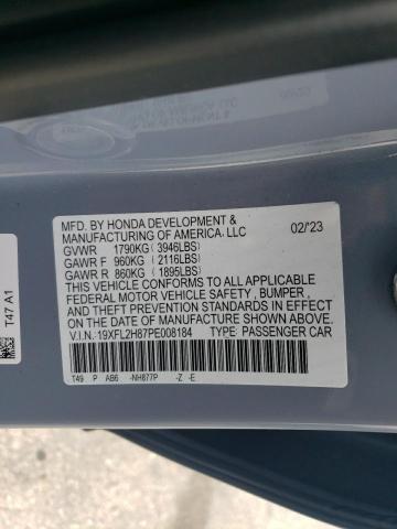 19XFL2H87PE008184 - 2023 HONDA CIVIC SPORT 蓝色 照片 13