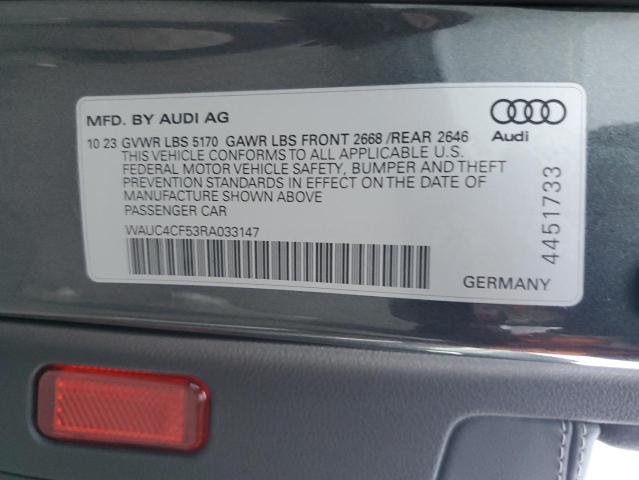 WAUC4CF53RA033147 - 2024 AUDI S5 PREMIUM PLUS 灰色 照片 13