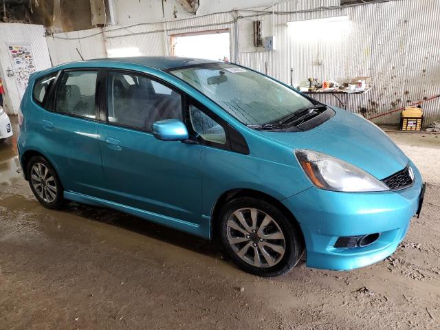 JHMGE8H68DC055337 - 2013 HONDA FIT SPORT TEAL photo 4