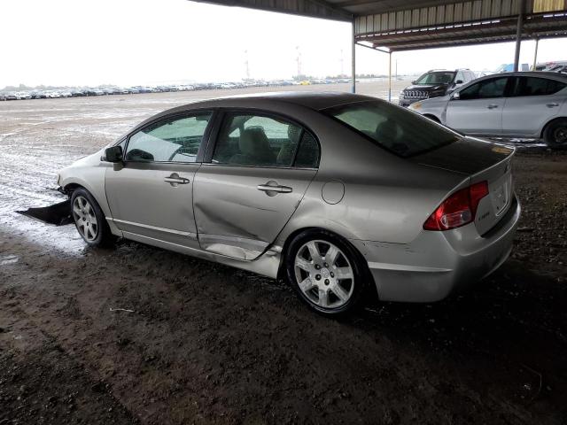 1HGFA16586L127944 - 2006 HONDA CIVIC LX BEIGE photo 2