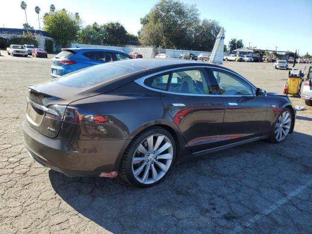 5YJSA1H16EFP57129 - 2014 TESLA MODEL S ყავისფერი ფოტო 3