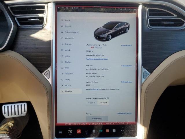 5YJSA1H16EFP57129 - 2014 TESLA MODEL S ყავისფერი ფოტო 9