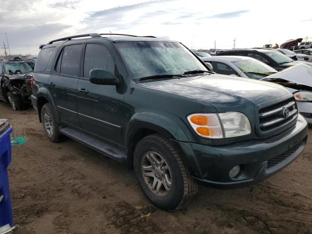 5TDBT48A43S176667 - 2003 TOYOTA SEQUOIA LIMITED GREEN photo 4